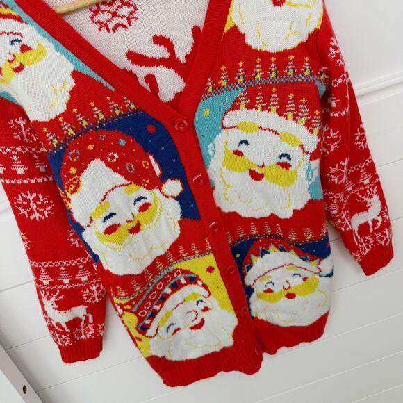 Women’s Ugly Christmas Holiday Sweater Santa Claus Size Small S - Picture 3 of 4